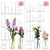 Tomnk 9/18/24/30pcs Clear Glass Cylinder Vases, 4, 8, 12 Inch Tall Cylinder Vases For Centerpieces, Glass Flower Vase, Hurricane Floating Candle Holder Vase For Table Shelf, Party, Wedding, Home, Party Decor