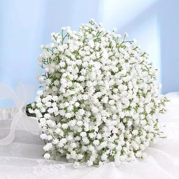 5/10/20/30/40pcs Artificial Baby's Breath (White) – Suitable For Weddings, Valentine's Day, Home & Room Decor, Wall & Bedroom Decor, Party Supplies, Tabletop Decor, Living Room Decor, Halloween, Dorm Essentials And Autumn Decor