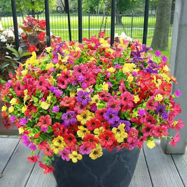 20/8/4/1 Pc Artificial Flowers For Outdoors, Wedding Decorations,UV Resistant Artificial Outdoor Flowers, Realistic Fake Outdoor Flowers Plant Faux Flowers For Outdoor Planters Front Porch Patio Window Box